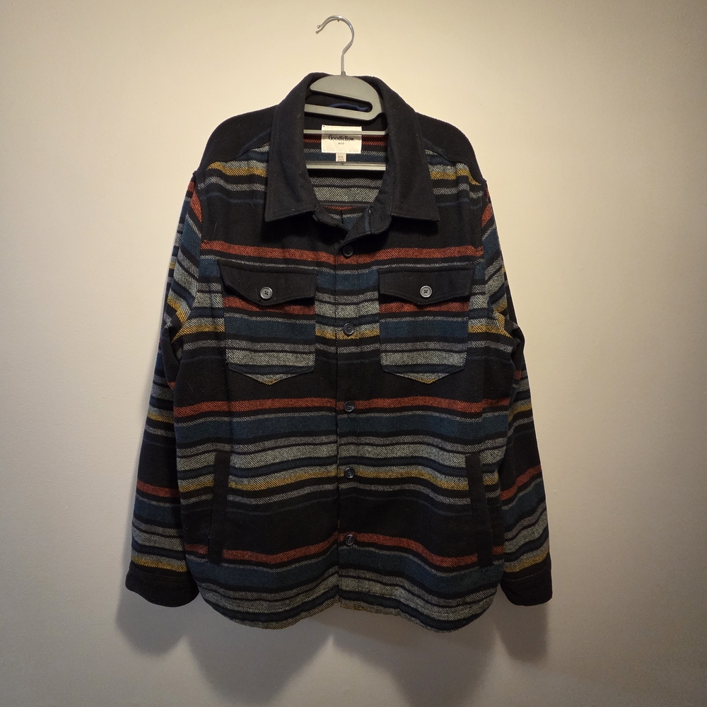 Goodfellow & Co Multicolor Striped Shirt Jacket